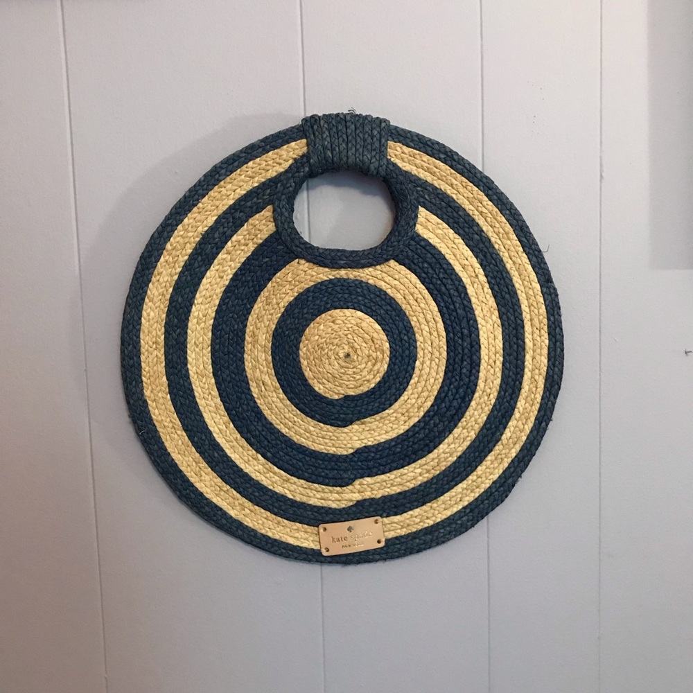 Kate Spade round raffia bag